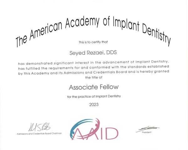 certificate aaid