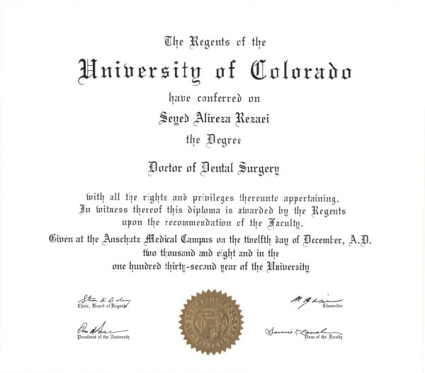 certificate university of colorado